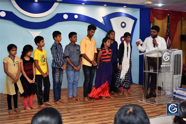 About Ten Poor and needy Students from Various Schools and Colleges of Mangalore brightened up as they received books, umbrellas and Education Scholarship from Grace Ministry on Sunday, June 16th, 2019. 